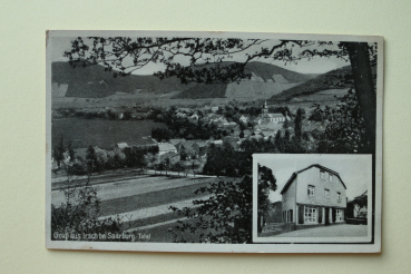 Postcard PC Irsch near Saarburg 1930-1950 Hotel Restaurant Town architecture Rheinland Pfalz